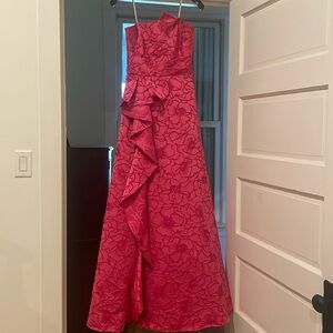 Floral jacquard ball gown